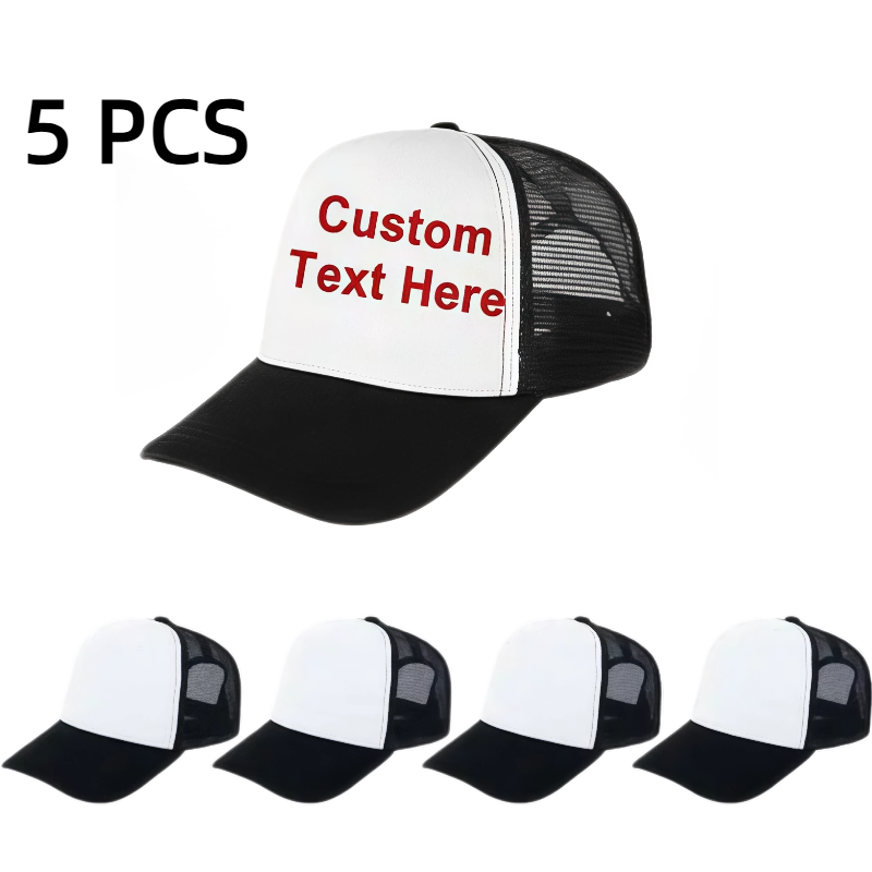5 قطع من قبعات التراكر الشبكية - مراجعة Hat Sublimation Blank وسعره