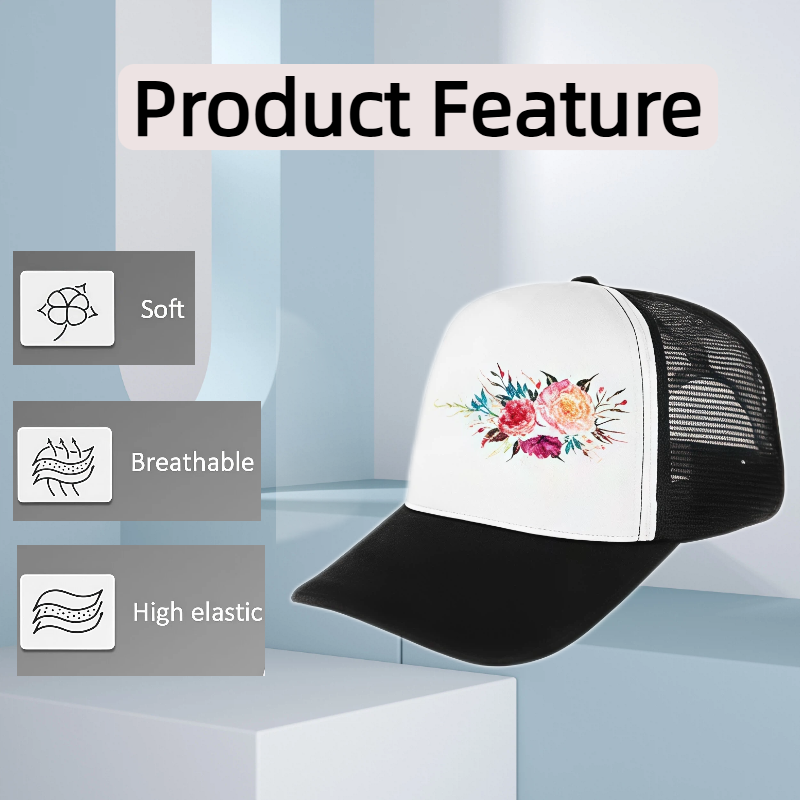 5 قطع من قبعات التراكر الشبكية - مراجعة Hat Sublimation Blank وسعره