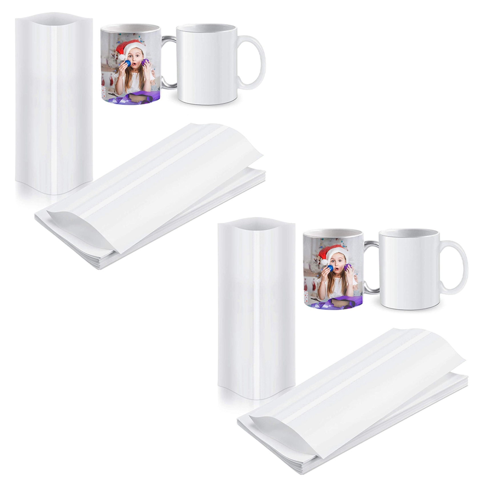 A74E-140 قطعة من أفلام التغليف - مراجعة Sublimation Mug White وسعره