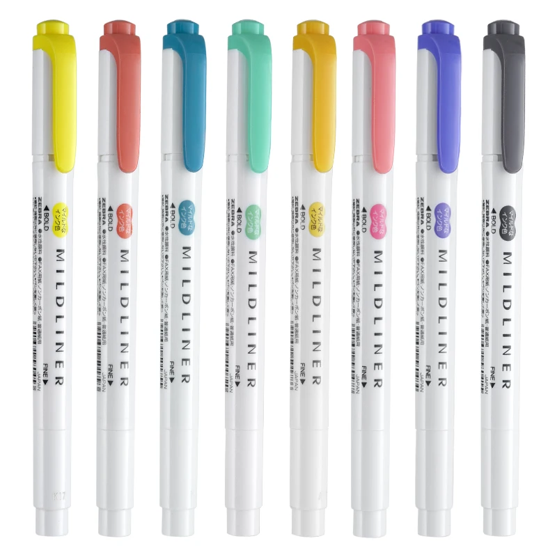 مجموعة أقلام تحديد زيبيرا اليا - مراجعة Zebra Pen Mildliner وسعره